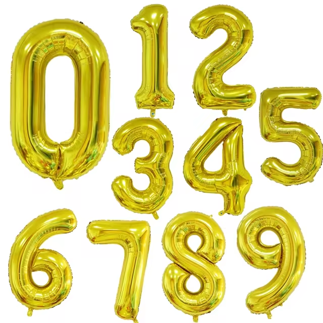 Golden Number Balloon Foil Balloon F07M1-78-4-1