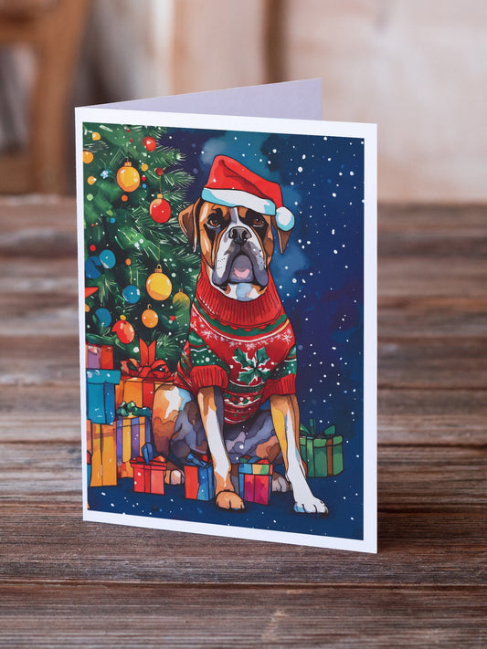 Boxer Christmas Greeting Cards Pack of 8-1