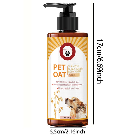 250g Pet Shampoo; Cleans Pet Hair, Removes Odor, Makes Hair Smooth and Does Not Dryness, Has Long-Lasting Fragrance, Special Shampoo for Pets, Bathing, Suitable for Dogs and Cats