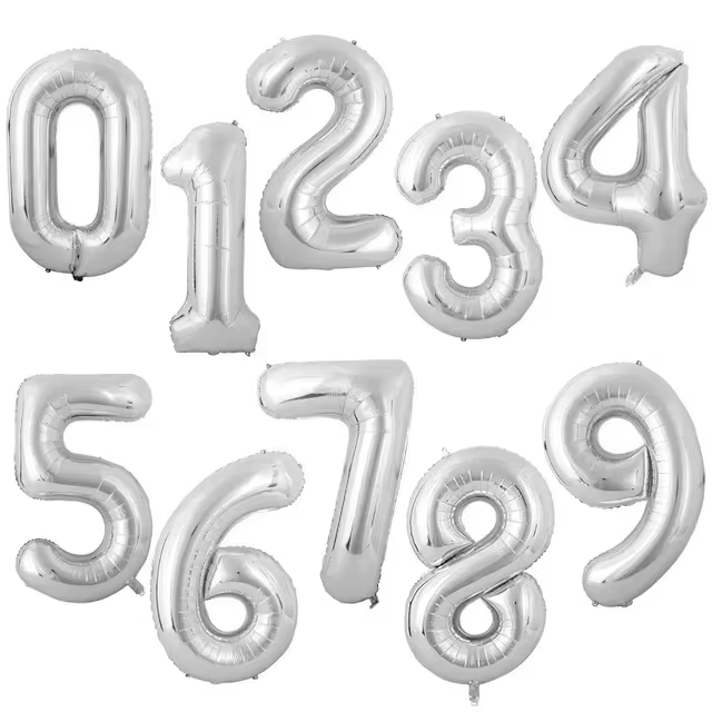 Silver Number Balloon Foil Balloon F07M1-79-4-1