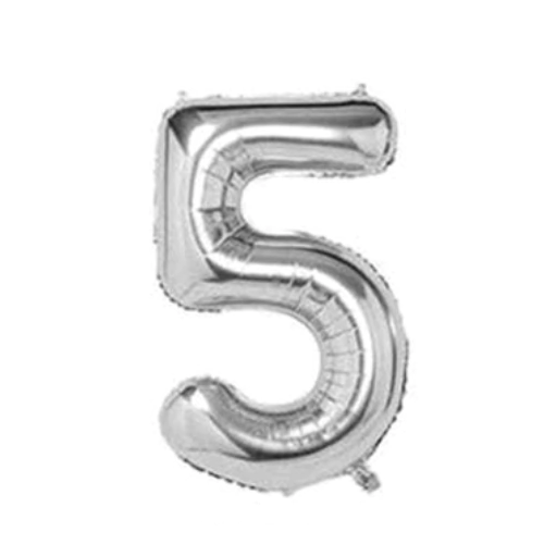 Silver Number Balloon Foil Balloon F07M1-79-5-0