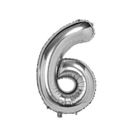 Silver Number Balloon Foil Balloon F07M1-79-6-0