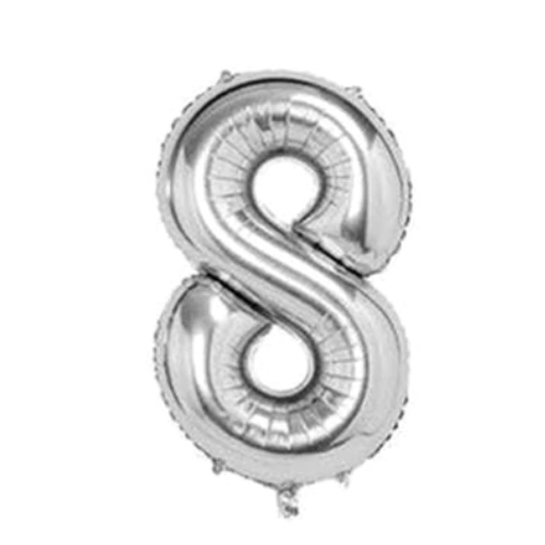 Silver Number Balloon Foil Balloon F07M1-79-8-0