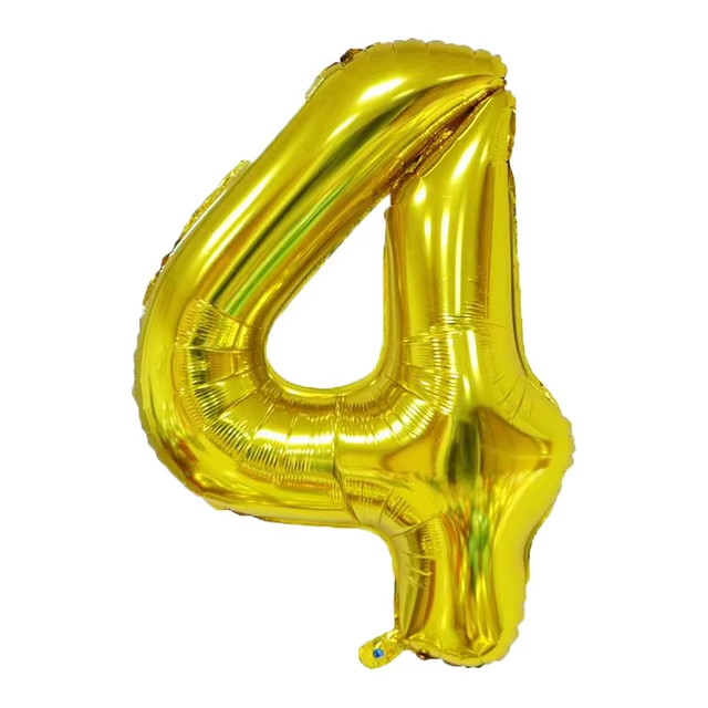 Golden Number Balloon Foil Balloon F07M1-78-4-0