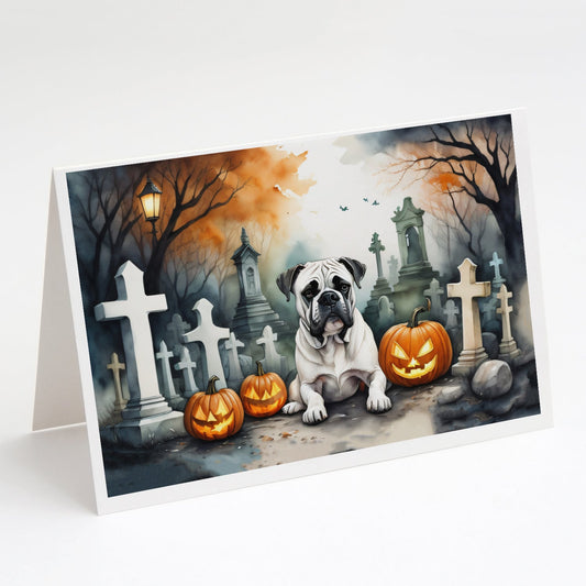 Boxer Spooky Halloween Greeting Cards Pack of 8-0