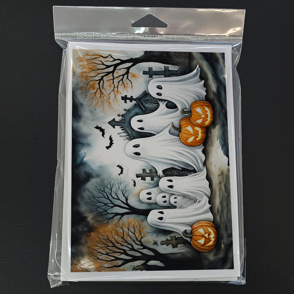Ghosts Spooky Halloween Greeting Cards Pack of 8-2