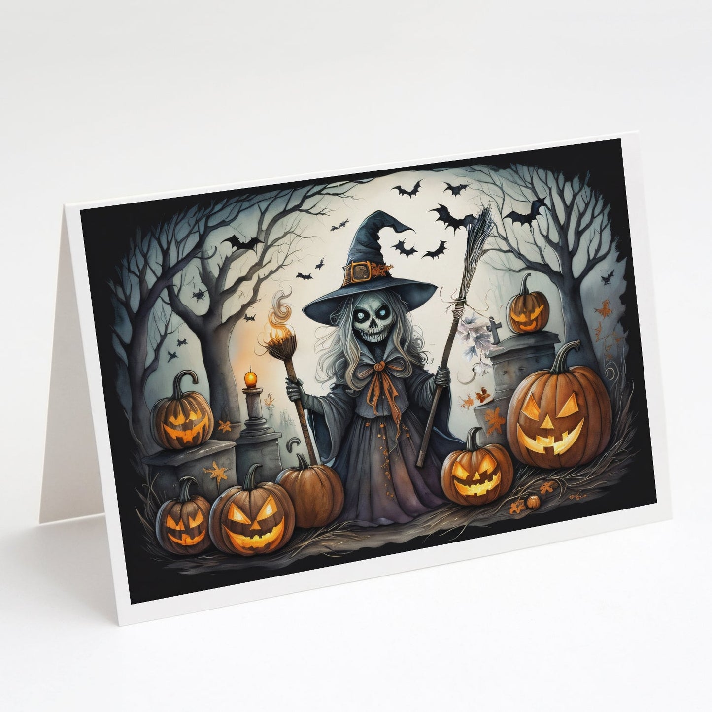 Witch Spooky Halloween Greeting Cards Pack of 8-0