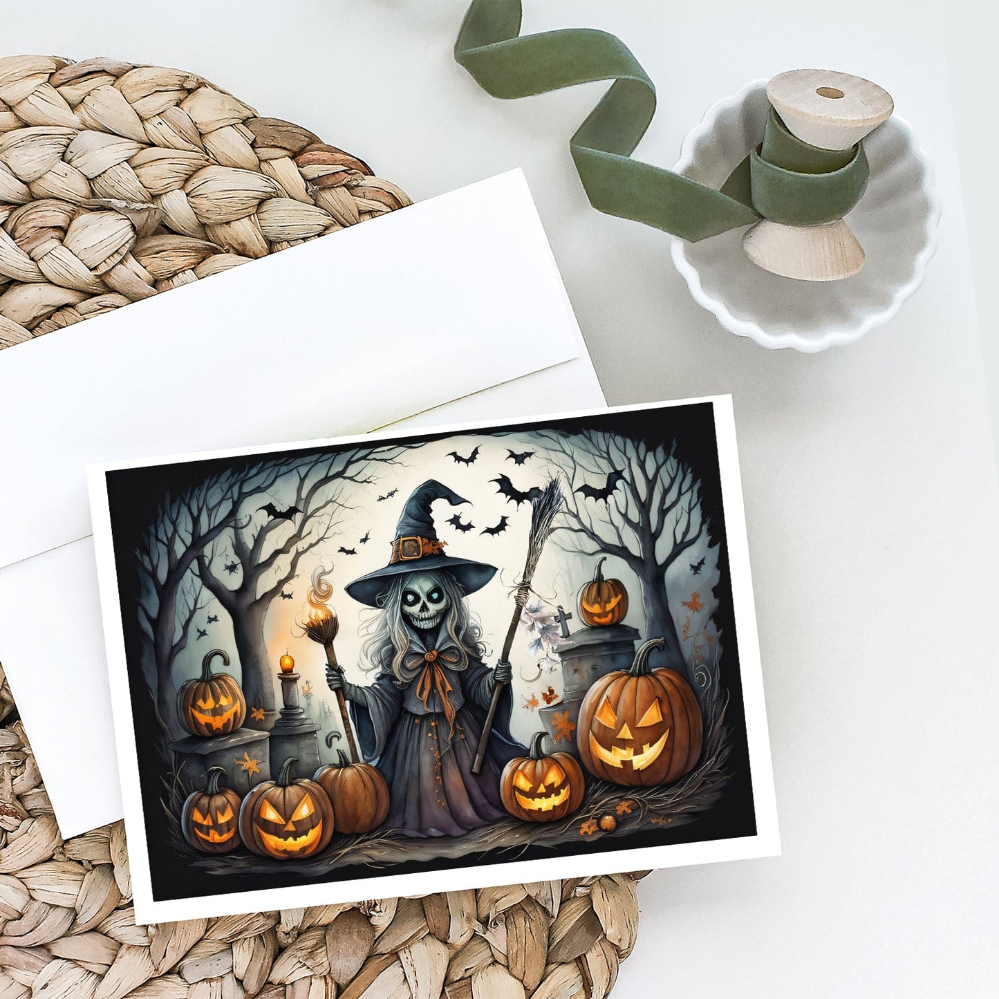 Witch Spooky Halloween Greeting Cards Pack of 8-1