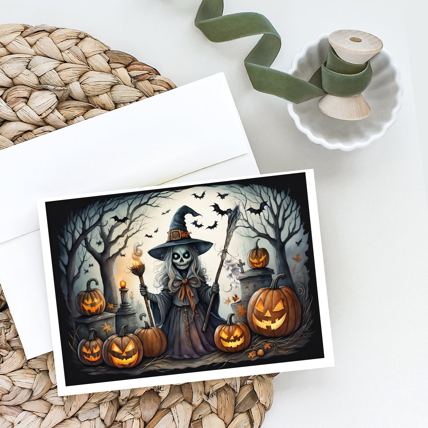 Witch Spooky Halloween Greeting Cards Pack of 8-1
