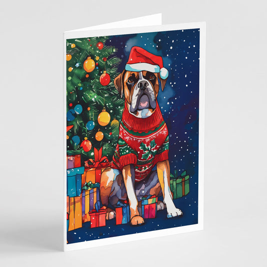 Boxer Christmas Greeting Cards Pack of 8-0