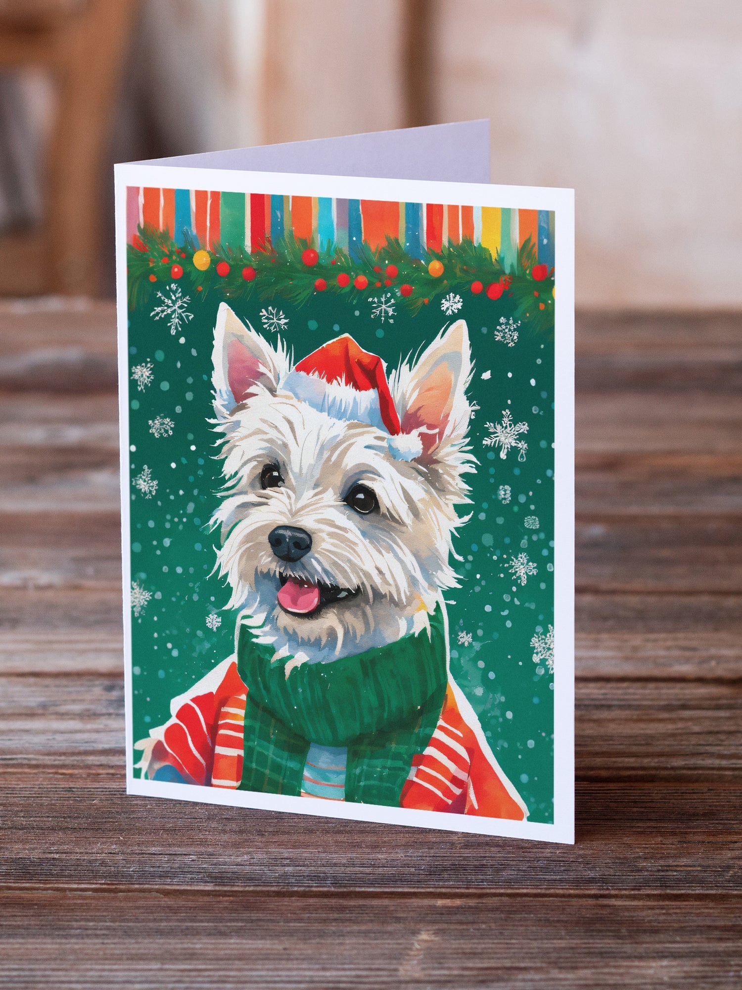 Westie Christmas Greeting Cards Pack of 8-1