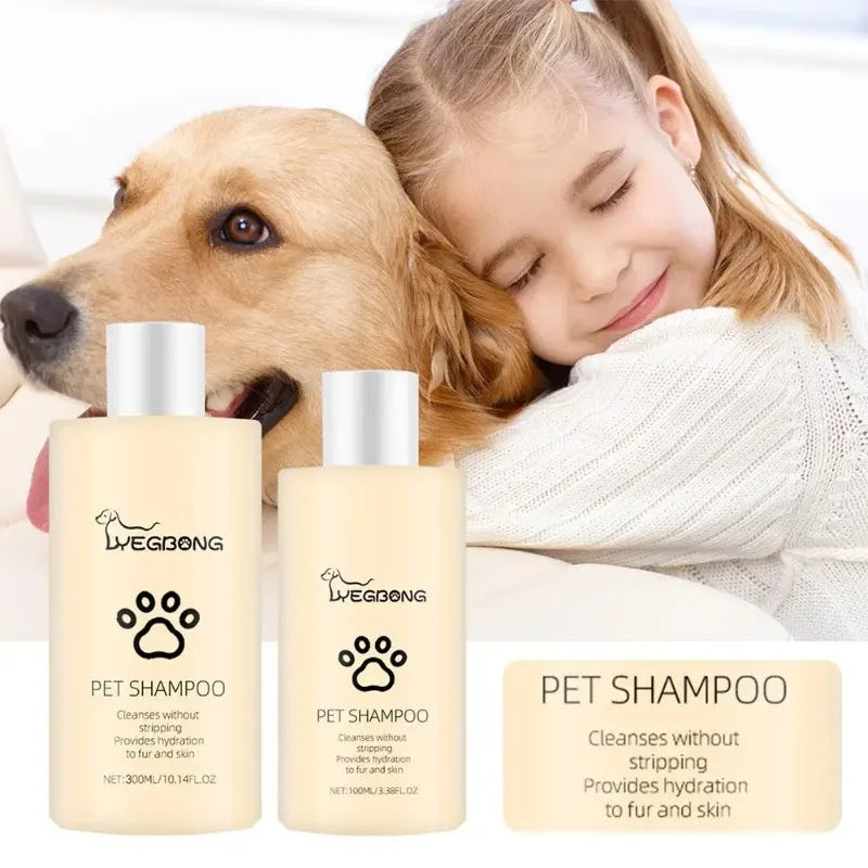100/300ML Pet Shampoo Cat Dog Hair Softening Shower Gel Anti Mite Moisturizing Itchy Cleans Hair Remove Dirt Odor Pet Products