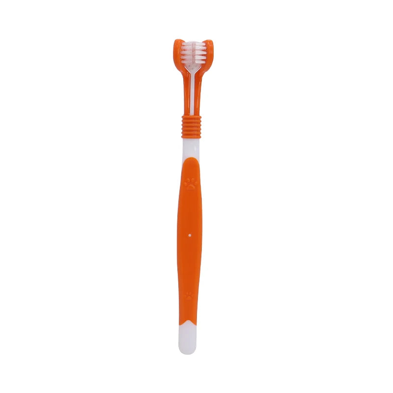 3-Sided Pet Toothbrush Dog Plastic Toothbrush Removing Bad Breath Tartar Cleaning Mouth Pet Dental Care Cat Cleaning Mouth