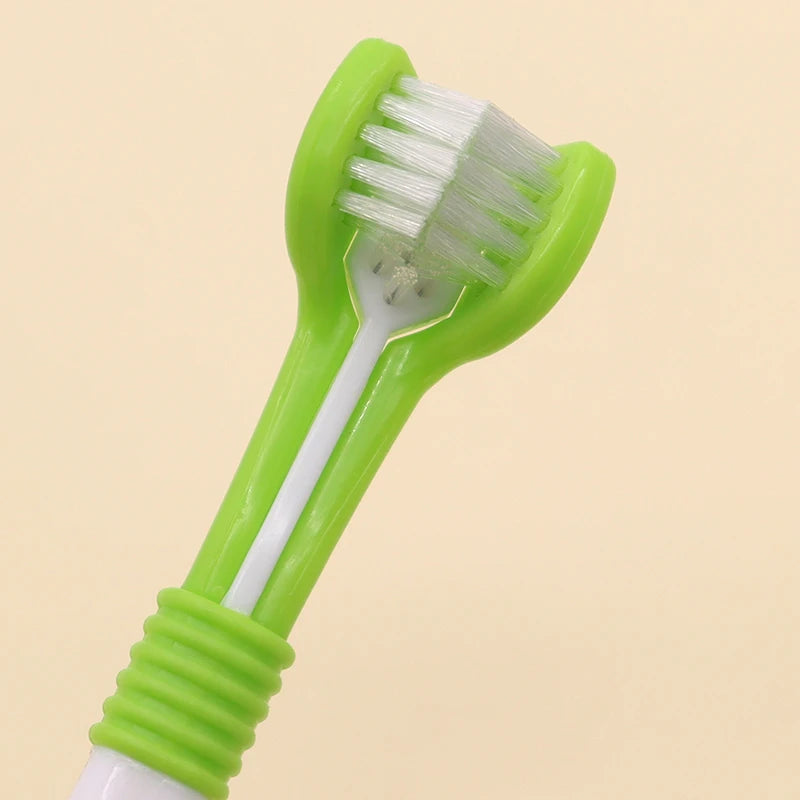 3-Sided Pet Toothbrush Dog Plastic Toothbrush Removing Bad Breath Tartar Cleaning Mouth Pet Dental Care Cat Cleaning Mouth