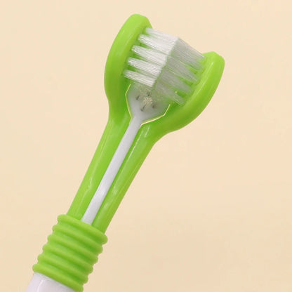 3-Sided Pet Toothbrush Dog Plastic Toothbrush Removing Bad Breath Tartar Cleaning Mouth Pet Dental Care Cat Cleaning Mouth