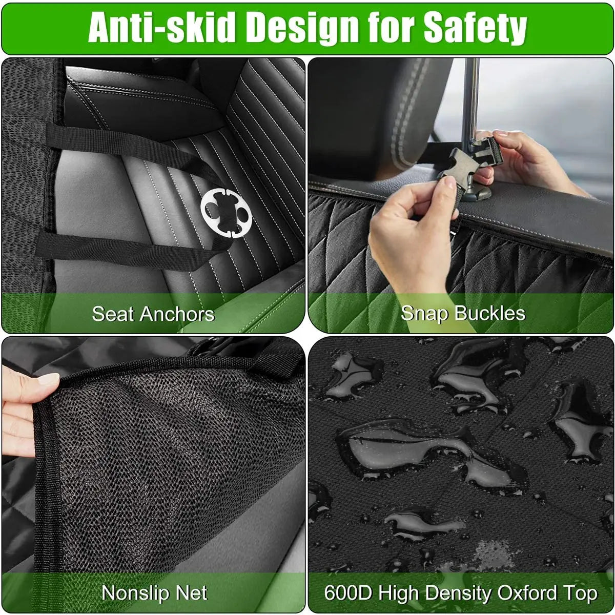 Dog Car Seat Cover Waterproof Pet Travel Dog Carrier Hammock Car Rear Back Seat Protector Mat Safety Carrier For Dogs Safety Pad