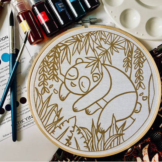 Classic Batik Craft Kit - Sleepy Panda-0